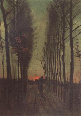 Vincent Van Gogh Avenue of Poplars at Sunset (nn04) oil painting image